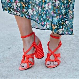 Cabi Tiptoe Sandal Woven Strappy #6012 Block Heel